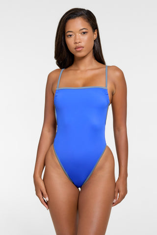 Bandeau Cut Swimsuit - Blue