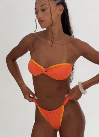Bandeau Bikini Top - Orange