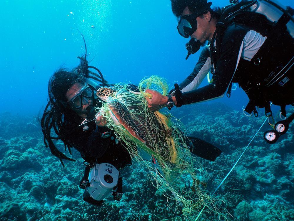 Swimwear made from fishing nets?