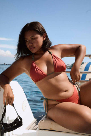 [Pre-order] String bikini top - Tangerine