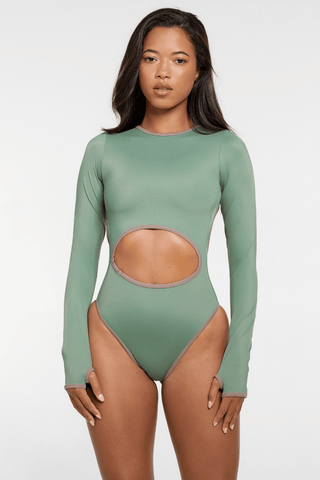 Long Sleeved Swimsuit - Green