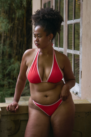 Triangle Bottom - Pomegranate