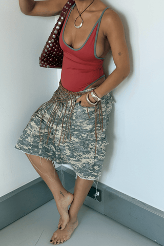 Round Neck Swimsuit - Tangerine