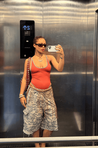 Round Neck Swimsuit - Tangerine