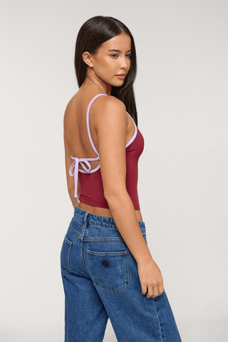 Long Tank - Burgundy