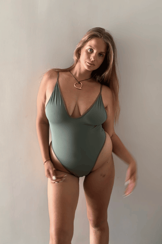 Original Cut Swimsuit - Green