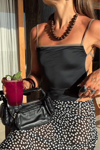 Bandeau Cut Swimsuit - Black