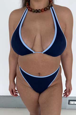 Multi-Tie Bikini Top - Navy
