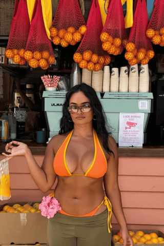 Multi-Tie Bikini Top - Orange
