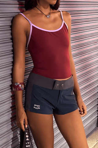 Long Tank - Burgundy