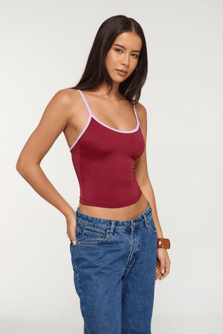 Long Tank - Burgundy