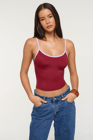 Long Tank - Burgundy