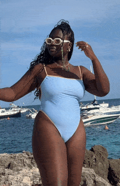 Bandeau Cut Swimsuit Sky SoSo Swim